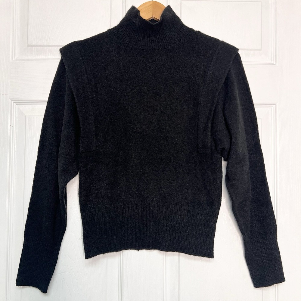 Prologue Womens XS Black Puff Long Sleeve Sweater Classic Corpcore Dark Academia